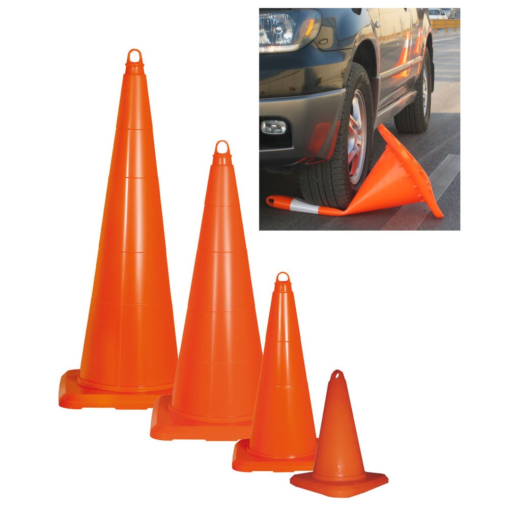 Imagen del producto: Cono indicador de PVC, resistente al arrollamiento, altura 900 mm