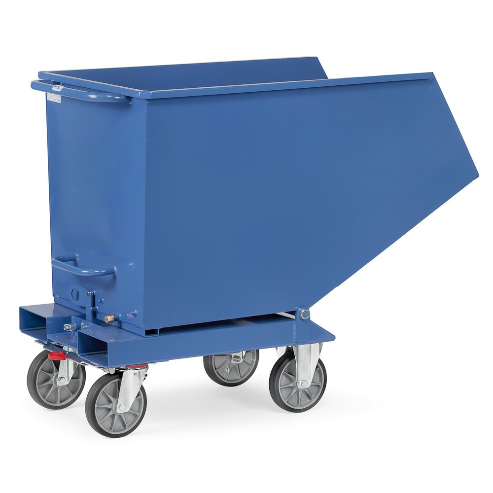 Imagen del producto: fetra® volquete to de Inclinación con Ruedas, Volumen 0.45 m³, Azul