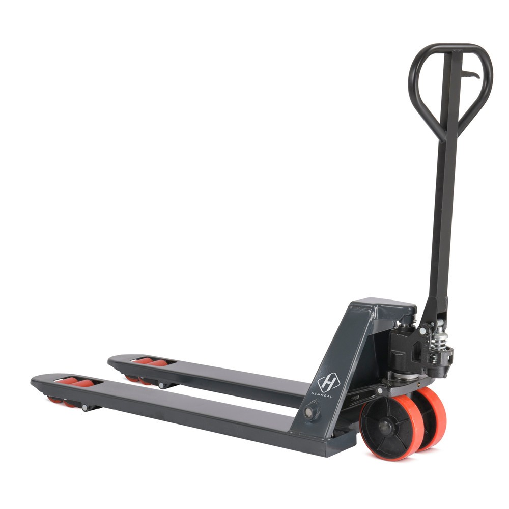 Imagen del producto: Transpaleta manual HEMMDAL PTM 2.5, capacidad de carga 2.500 kg, longitud de horquilla 1.150 mm, poliuretano, rodillos en tándem